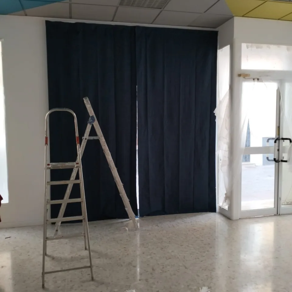 Construcción de Espacio La Tesela, hecha a mano